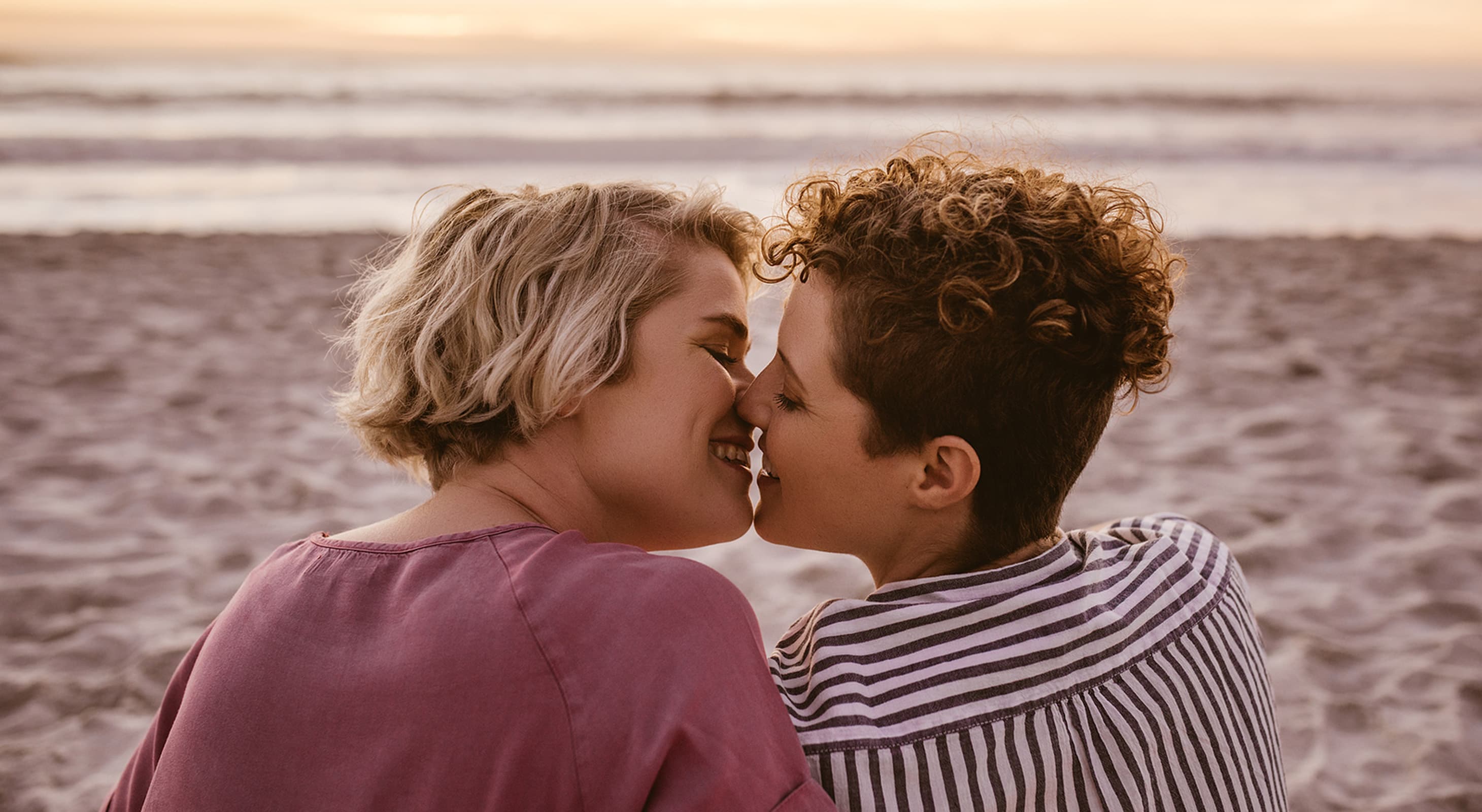 couple on the beach in Falmouth, MA