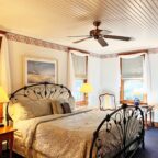 Harriet Beecher Stowe Room bed at Cape Cod boutique hotel
