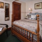 Amy Lowell Room bed at B&B in Massachusetts