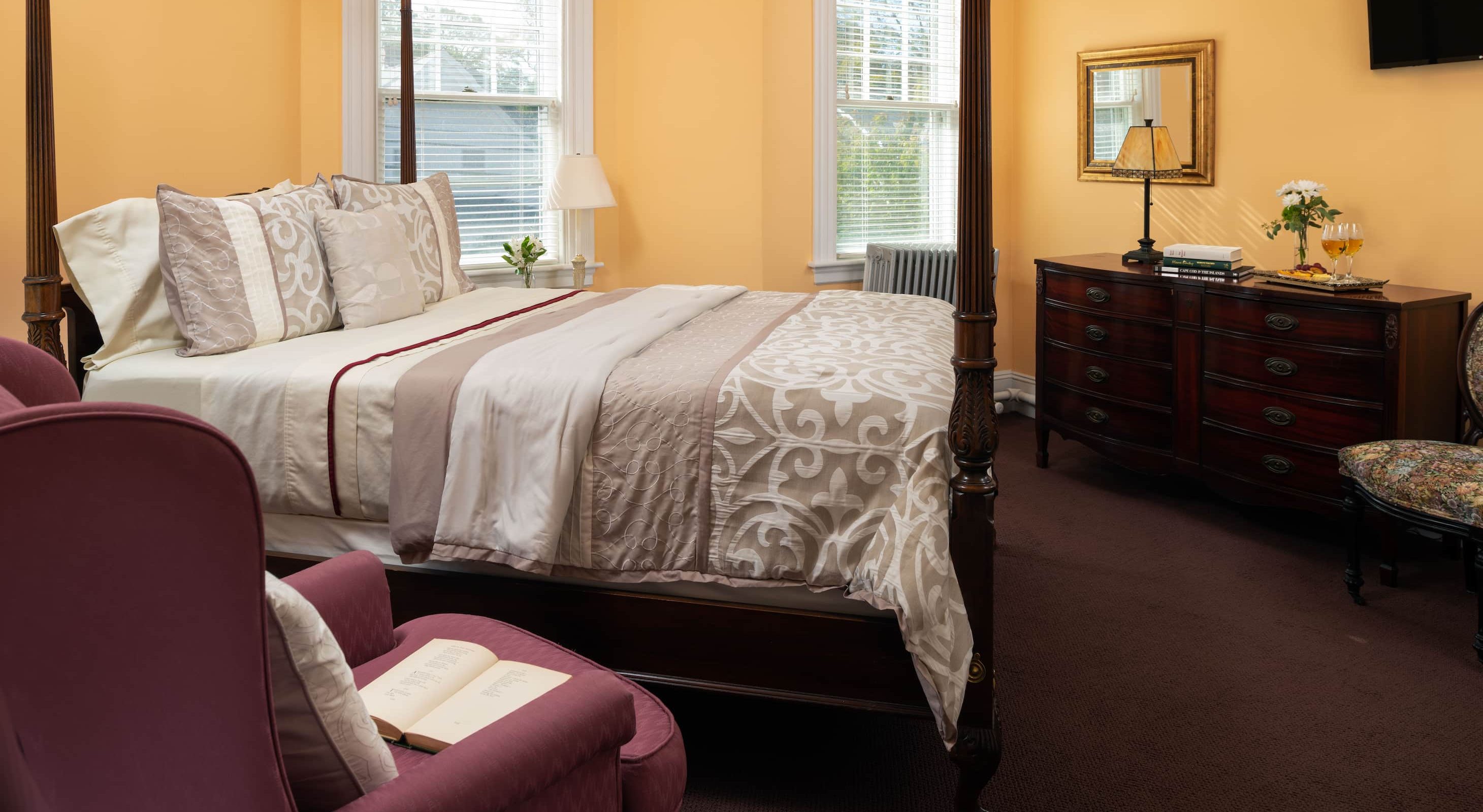 Massachusetts accommodations in the Edith Wharton Room