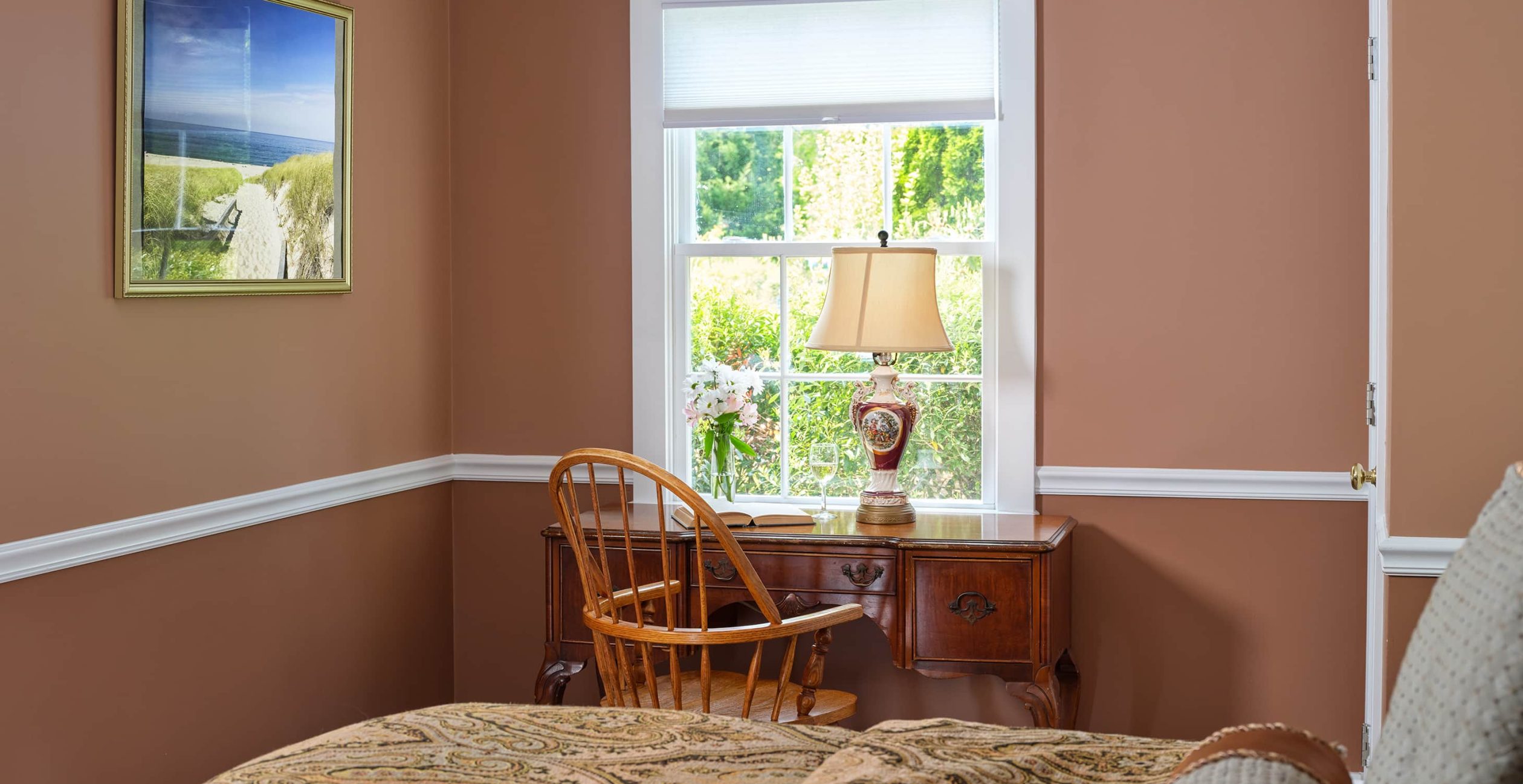 Falmouth cottage desk in bedroom