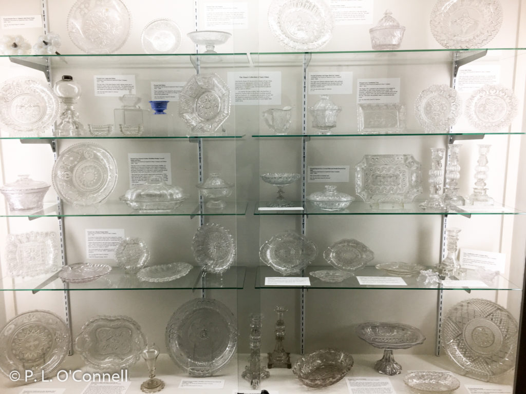 Glass Display at the Sandwich Glass Museum in Sandwich, Massachusetts, USA.