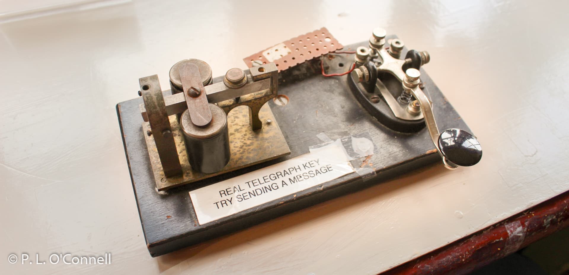 Telegraph key at the Chatham Railroad Museum
