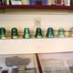 Glass Telegraph wire insulators at the Chatham Railroad Museum