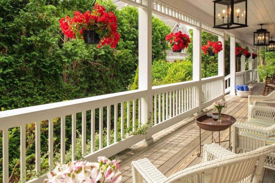 MA bed and breakfast exterior shot of their porch