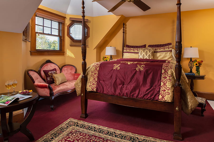 charming guest room at Palmer House Inn