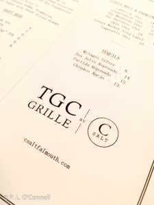 TGC Grille menu