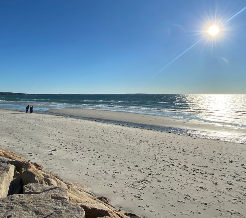 Beach in Falmouth, MA on Cape Cod