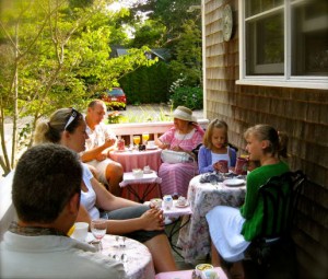 Cape Cod Bed and Breakfast on the deck.