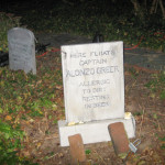 Tombstone of Alonzo Greer at the Cape Cod haunted house