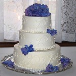 Cape Cod Wedding Cake with Hydrangea
