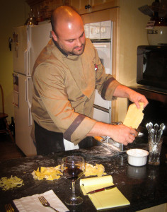 Cape Cod Cooking Getaway shaping the dough.