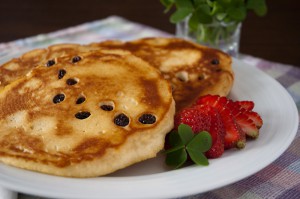 Leprechaun Footprint Pancakes for St. Patrick's Day