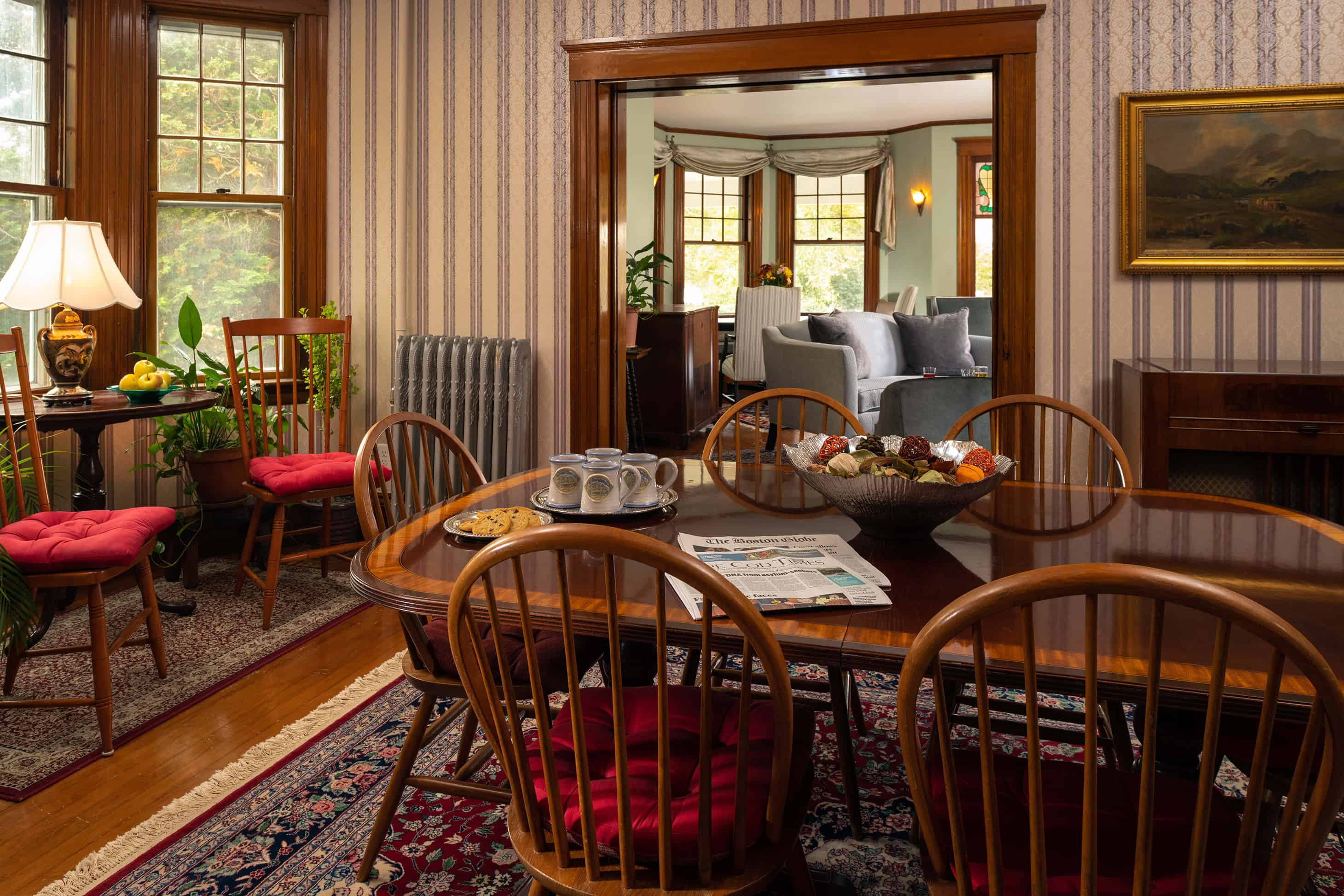 dining table in the Palmer House Inn