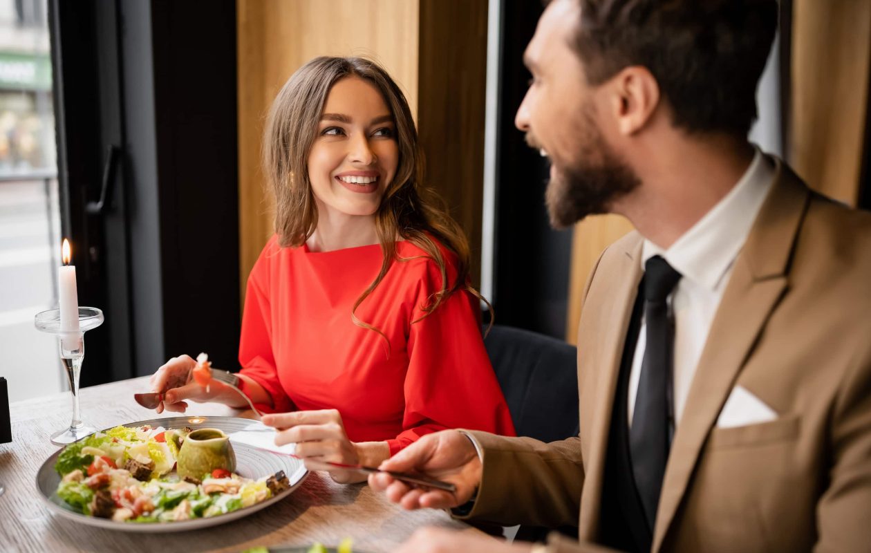 couple dining at a restaurant