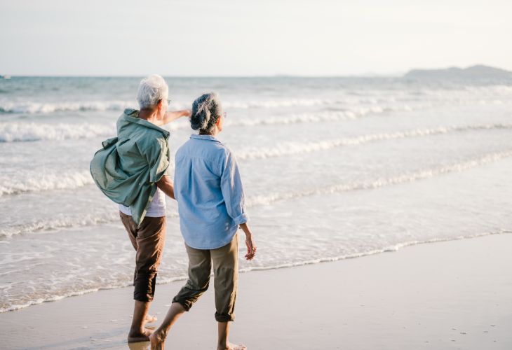 Couple Walking on Cape Cod Shore