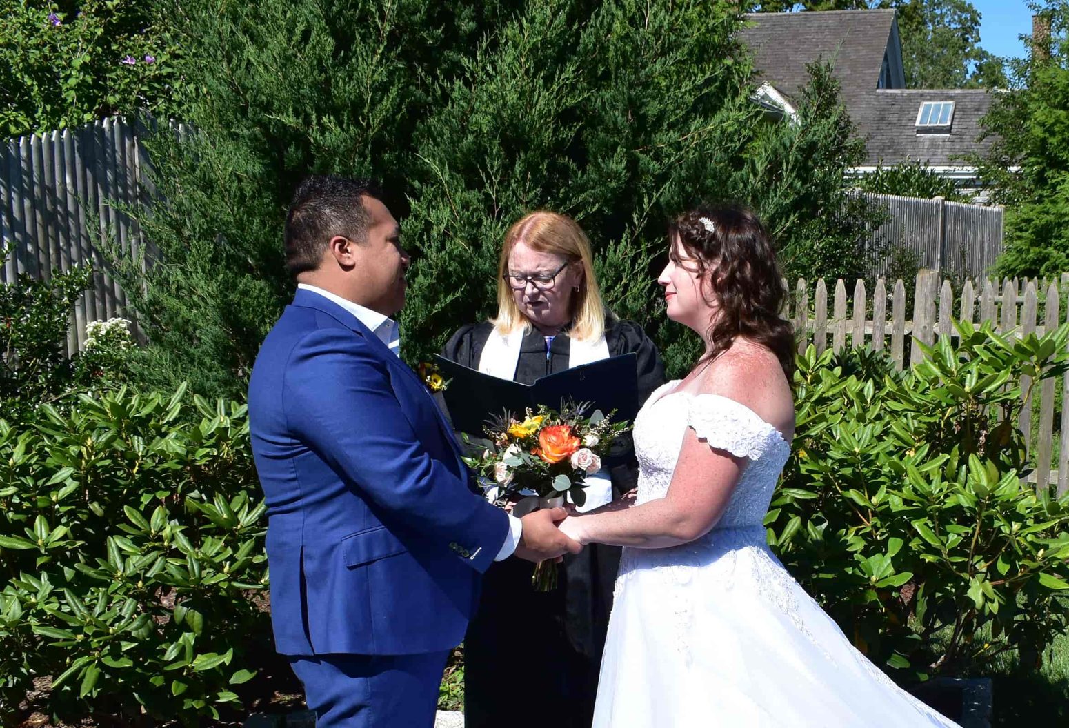 Elopement on the lawn at Palmer House Inn