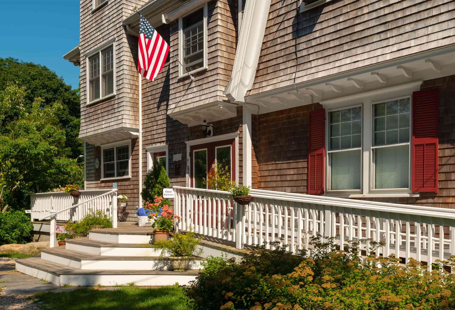 Ramp to guest registration of Cape Cod bed and breakfast