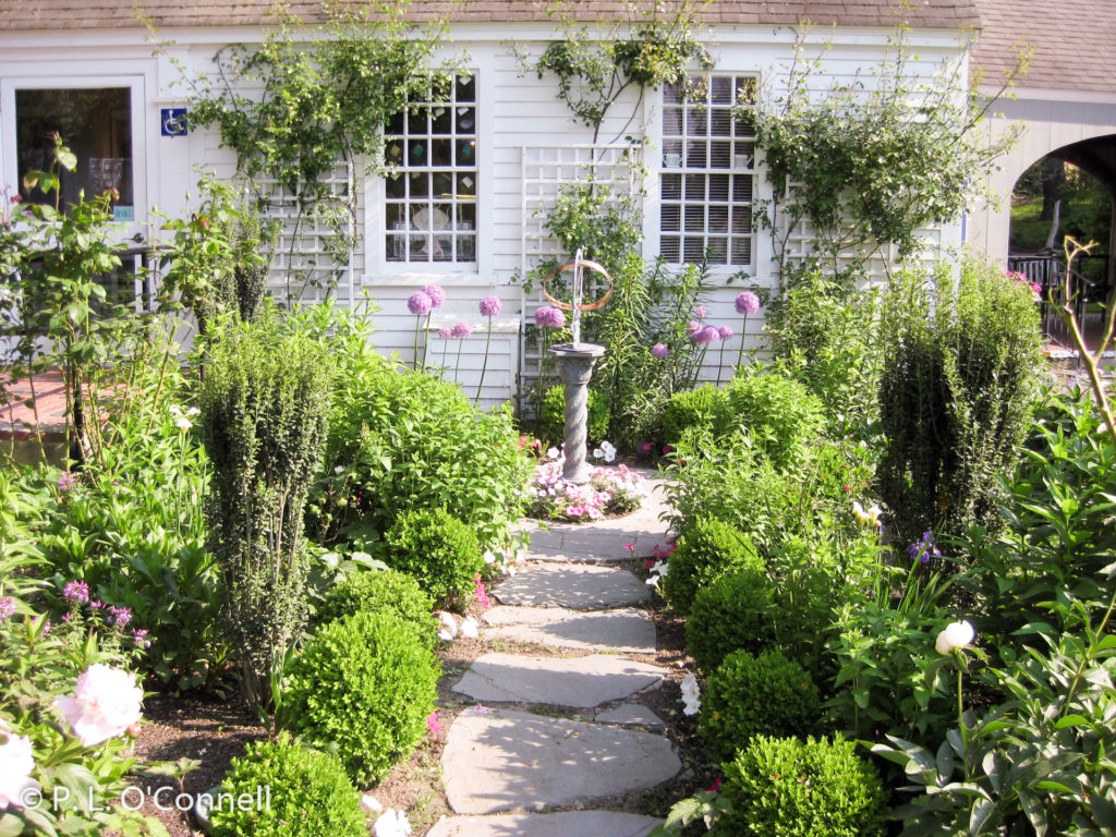 Heritage Museum & Gardens path in Sandwich, MA, USA.