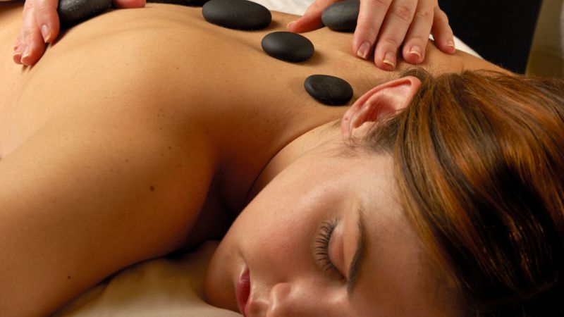 Hot stone massage at Falmouth spa