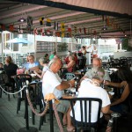 Shuckers restaurant seating.