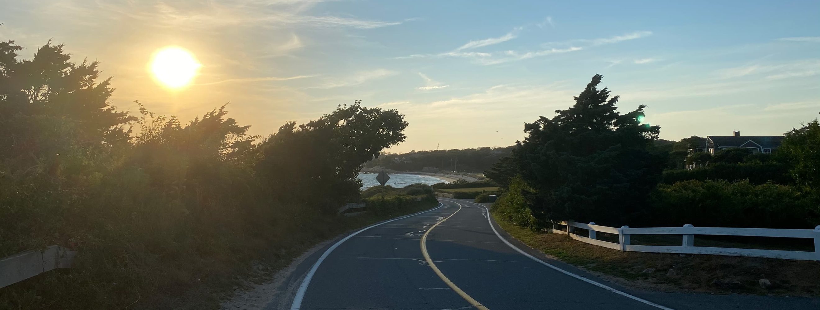 road leading to the beach