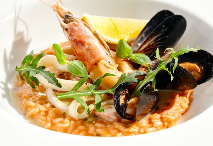 Seafood Risotto on a Cape Cod Vacation